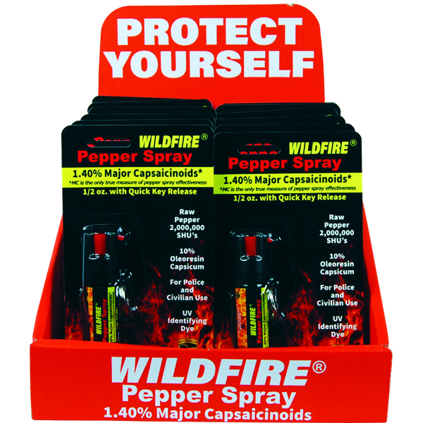12 WF-KC  Wildfire keychain with Counter Display